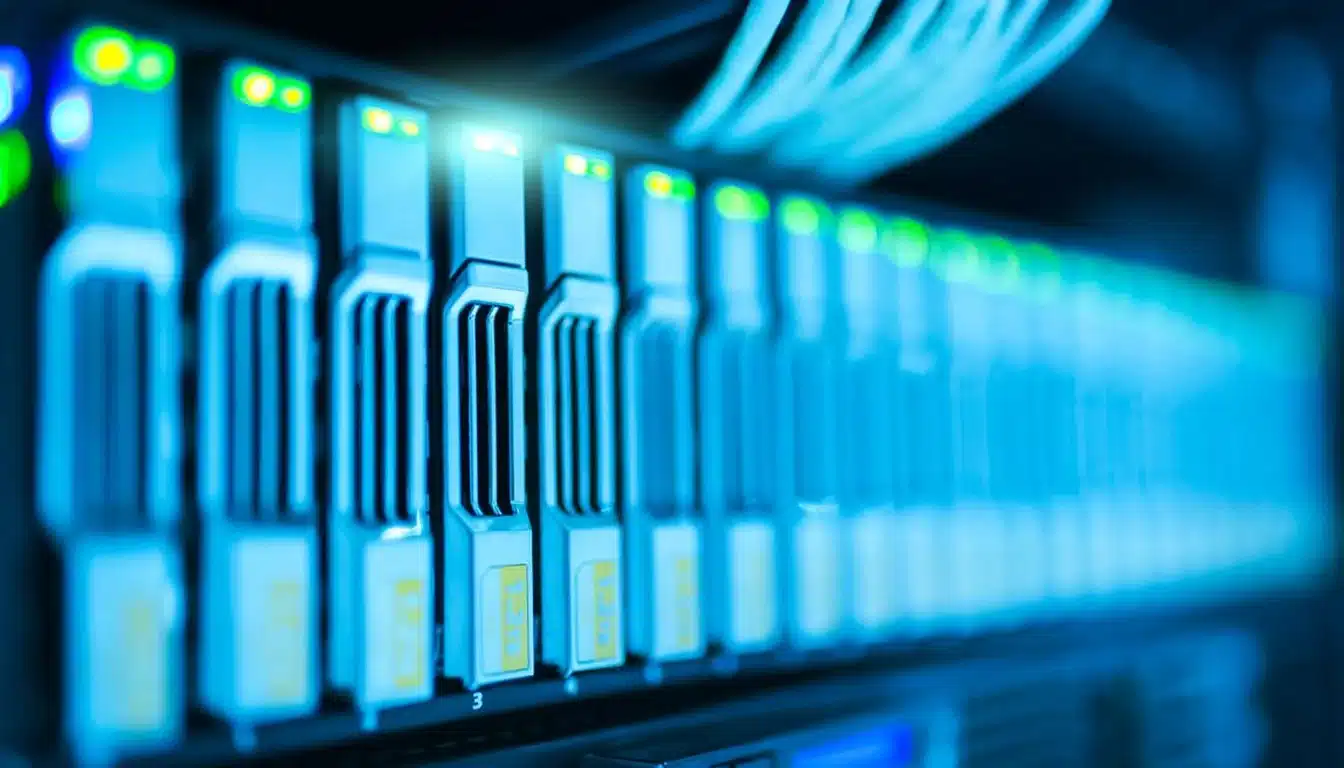 Salle de serveurs illustrant le fonctionnement de Nginx, le serveur web haute performance le plus utilisé en 2026