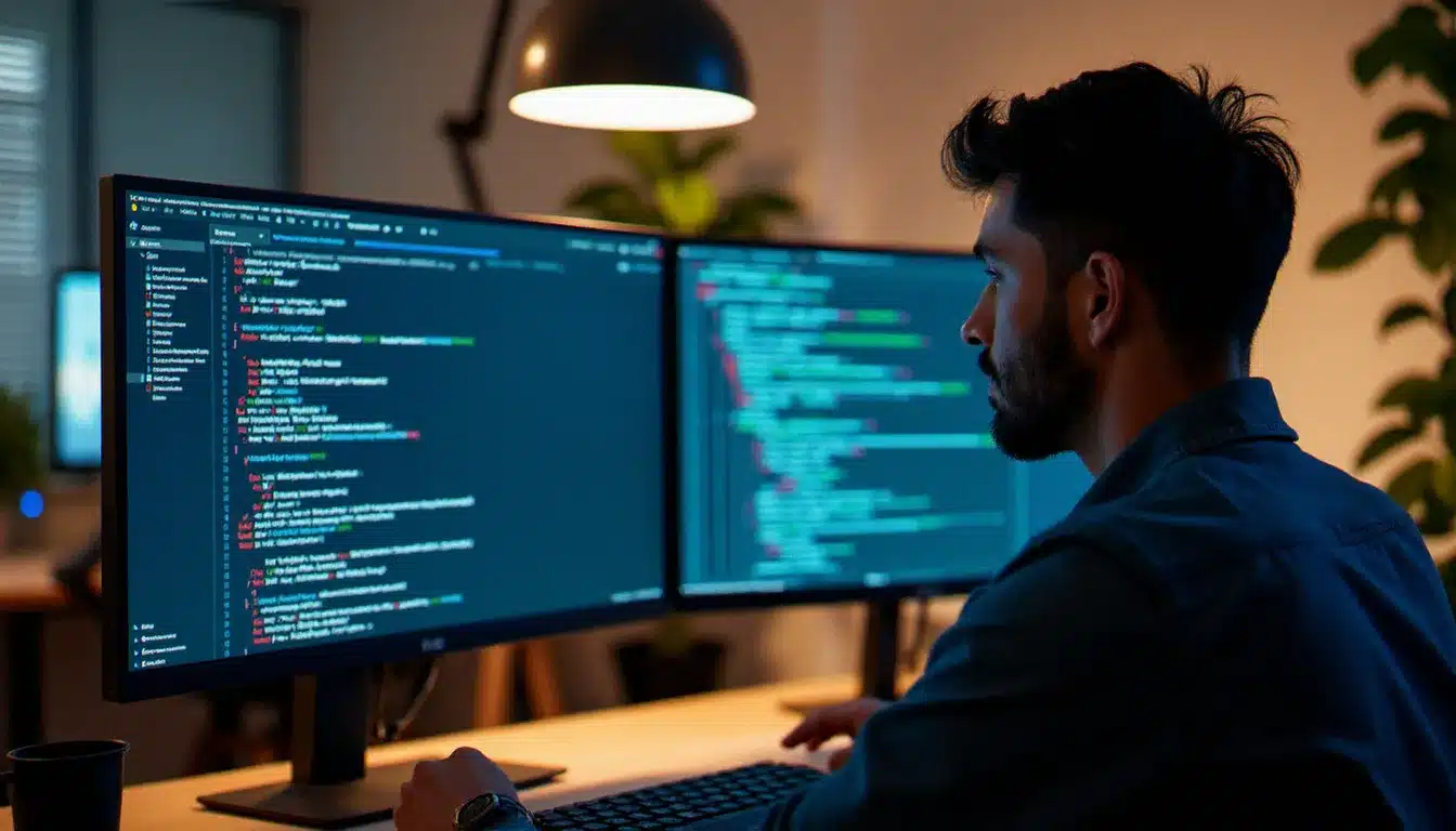 Développeur analysant les en-têtes HTTP et la configuration CSP dans les outils de développement d'un navigateur