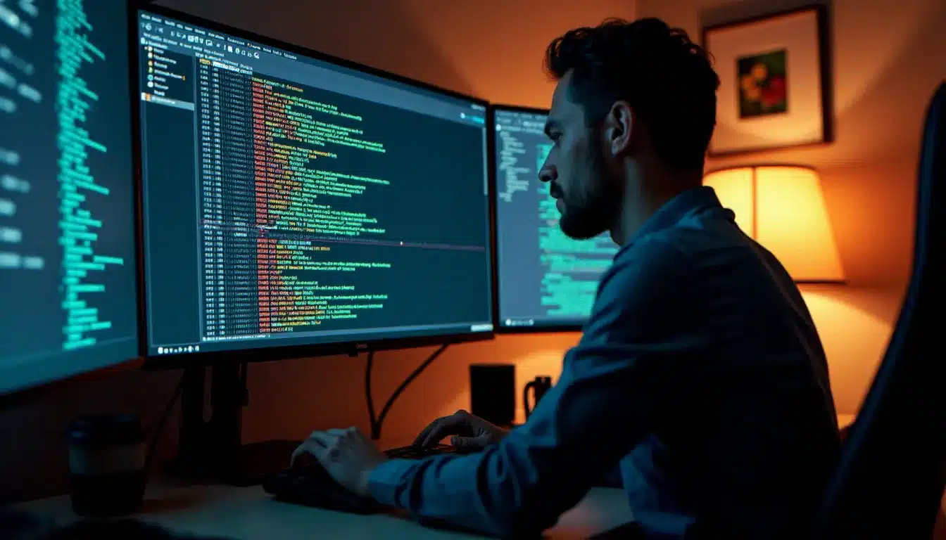 Administrateur réseau analysant des captures de paquets avec Wireshark sur son écran, outil incontournable pour exploiter un flux netmirror en temps réel